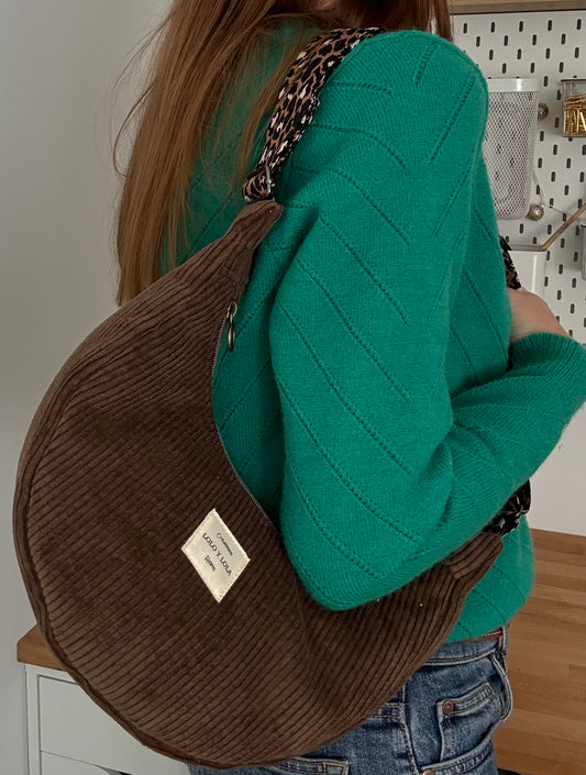 Sac femme velours côtelé 
Sac femme demi-lune velours côtelé 
Sac femme épaule bandoulière velours côtelé 
Sac femme velours marron chocolat 