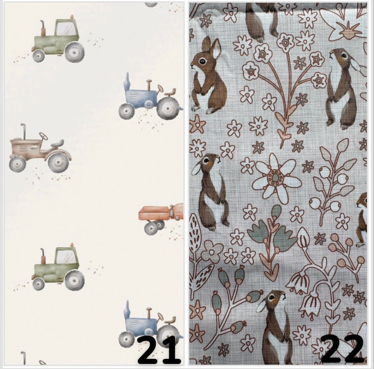 Rabat motif animaux forê savane pour sac maternelle personnalisé prénom broderie 